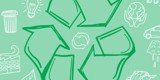 Cartoon recycle logo