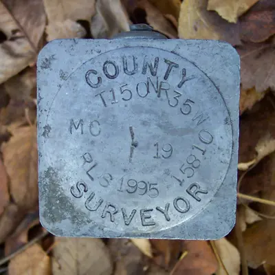 County survey marker