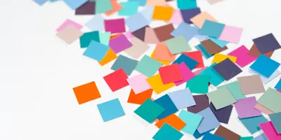 Colorful sqaure confetti