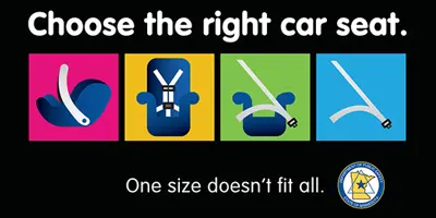Colorful car seat graphic