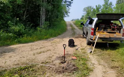 Land survey work