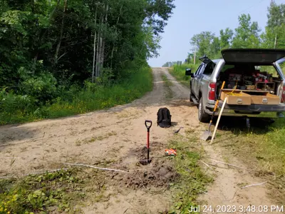 Land survey work
